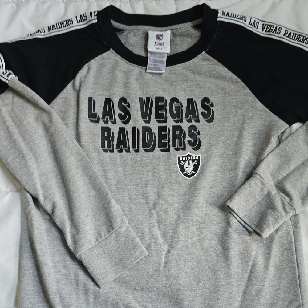 NFL Team Apparel Gray and Black Girls Shirt